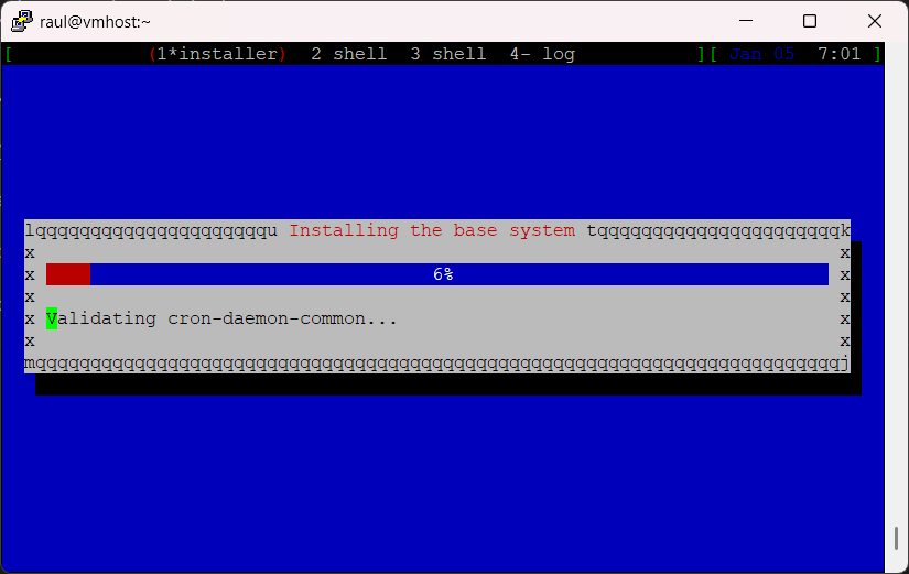 Instalación paquetes base